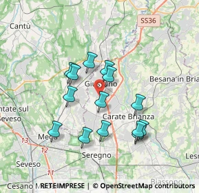 Mappa 20833 Giussano MB, Italia (3.07071)