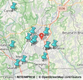 Mappa 20833 Giussano MB, Italia (3.63308)