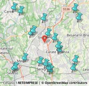 Mappa 20833 Giussano MB, Italia (4.8735)