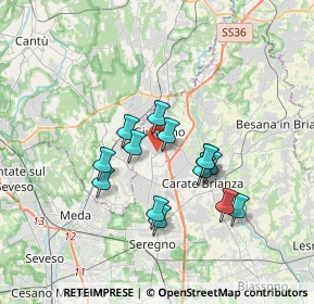 Mappa 20833 Giussano MB, Italia (2.855)