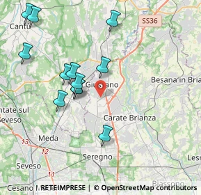 Mappa 20833 Giussano MB, Italia (3.9675)