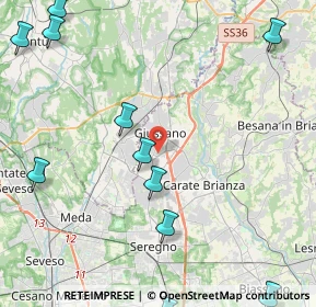 Mappa 20833 Giussano MB, Italia (6.20917)