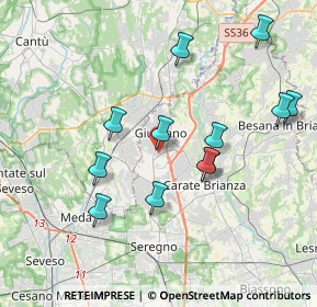 Mappa 20833 Giussano MB, Italia (3.75583)