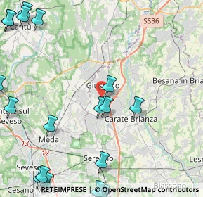 Mappa 20833 Giussano MB, Italia (6.6205)