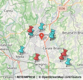 Mappa 20833 Giussano MB, Italia (3.46455)