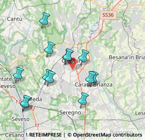 Mappa 20833 Giussano MB, Italia (3.63923)