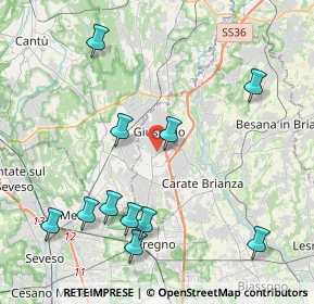 Mappa 20833 Giussano MB, Italia (4.69182)