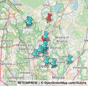 Mappa 20833 Giussano MB, Italia (6.54143)