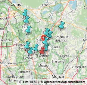 Mappa 20833 Giussano MB, Italia (5.5775)