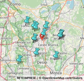 Mappa 20833 Giussano MB, Italia (5.84692)