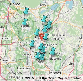 Mappa 20833 Giussano MB, Italia (5.805)