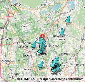 Mappa 20833 Giussano MB, Italia (8.6205)