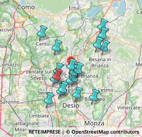 Mappa 20833 Giussano MB, Italia (6.05684)