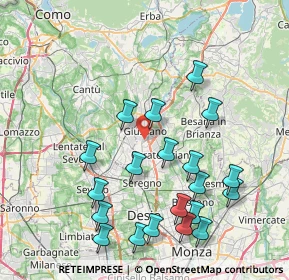 Mappa 20833 Giussano MB, Italia (8.6395)