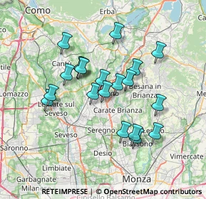 Mappa 20833 Giussano MB, Italia (6.092)