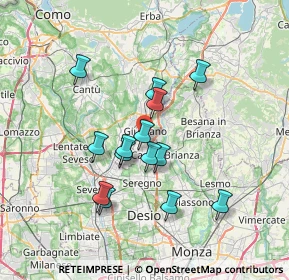 Mappa 20833 Giussano MB, Italia (6.07143)