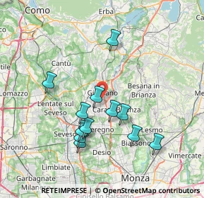 Mappa 20833 Giussano MB, Italia (6.94583)