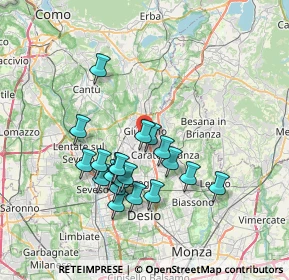 Mappa 20833 Giussano MB, Italia (6.4665)