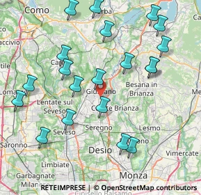 Mappa 20833 Giussano MB, Italia (8.8895)