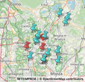 Mappa 20833 Giussano MB, Italia (6.5375)