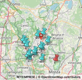 Mappa 20833 Giussano MB, Italia (6.31667)