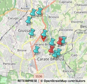 Mappa Via Cesare Battisti, 20843 Verano Brianza MB, Italia (1.52833)