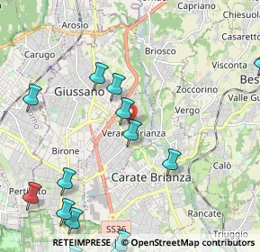 Mappa Via Cesare Battisti, 20843 Verano Brianza MB, Italia (3.05176)