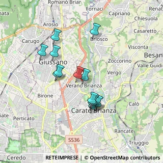 Mappa Via Cesare Battisti, 20843 Verano Brianza MB, Italia (1.56429)