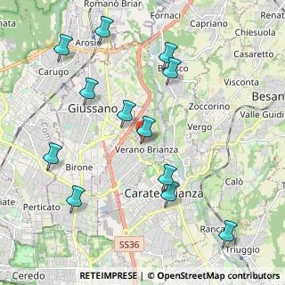 Mappa Via Cesare Battisti, 20843 Verano Brianza MB, Italia (2.27833)