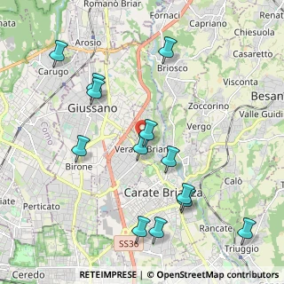 Mappa Via Cesare Battisti, 20843 Verano Brianza MB, Italia (2.23769)