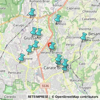 Mappa Via Cesare Battisti, 20843 Verano Brianza MB, Italia (1.93077)