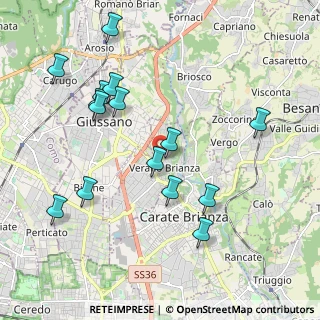 Mappa Via Cesare Battisti, 20843 Verano Brianza MB, Italia (2.11067)
