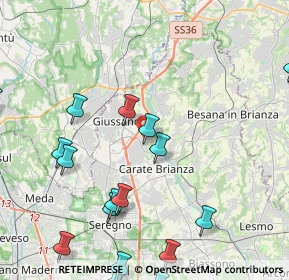 Mappa Via Cesare Battisti, 20843 Verano Brianza MB, Italia (5.976)