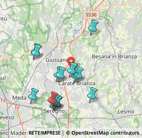 Mappa Via Cesare Battisti, 20843 Verano Brianza MB, Italia (3.676)
