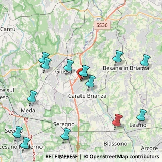 Mappa Via Cesare Battisti, 20843 Verano Brianza MB, Italia (4.86714)