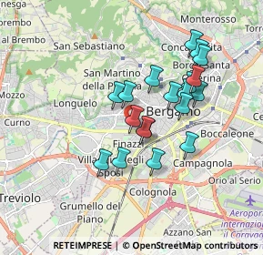 Mappa Piazzale S. Paolo, 24128 Bergamo BG, Italia (1.46737)