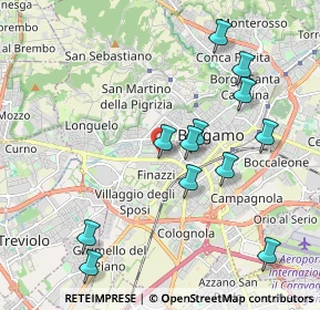 Mappa Piazzale S. Paolo, 24128 Bergamo BG, Italia (2.055)