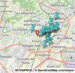 Mappa Piazzale S. Paolo, 24128 Bergamo BG, Italia (1.174)