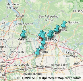 Mappa Via Puglia, 24035 Curno BG, Italia (8.95714)