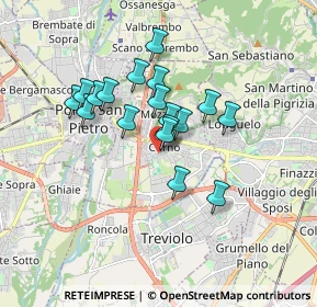 Mappa Via Terzi di Sant'Agata, 24035 Curno BG, Italia (1.33722)