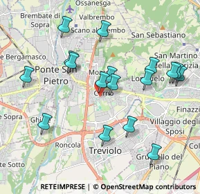 Mappa Via Terzi di Sant'Agata, 24035 Curno BG, Italia (1.98647)