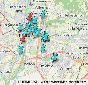 Mappa Via Terzi di Sant'Agata, 24035 Curno BG, Italia (1.4505)