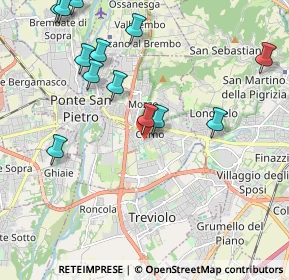 Mappa Via Terzi di Sant'Agata, 24035 Curno BG, Italia (2.34308)