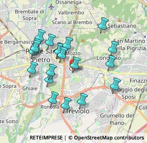 Mappa Via Terzi di Sant'Agata, 24035 Curno BG, Italia (1.7825)
