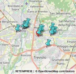 Mappa Via Terzi di Sant'Agata, 24035 Curno BG, Italia (1.31214)