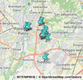 Mappa Via Terzi di Sant'Agata, 24035 Curno BG, Italia (1.02091)