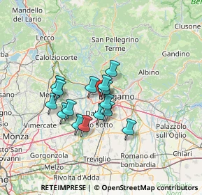 Mappa Via Terzi di Sant'Agata, 24035 Curno BG, Italia (9.904)