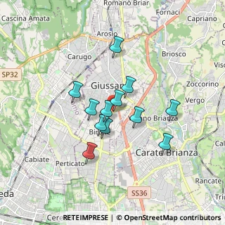Mappa Centro Comm. Carrefour, 20833 Giussano MB, Italia (1.32667)