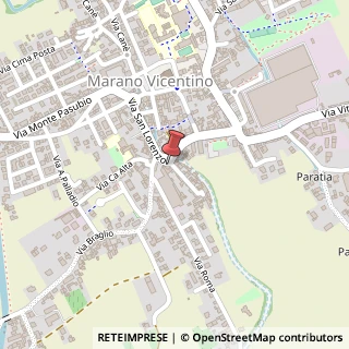 Mappa Via S. Lorenzo, 52, 36035 Marano Vicentino, Vicenza (Veneto)