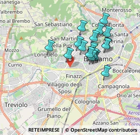 Mappa Via Wolfang Goethe, 24128 Bergamo BG, Italia (1.53778)